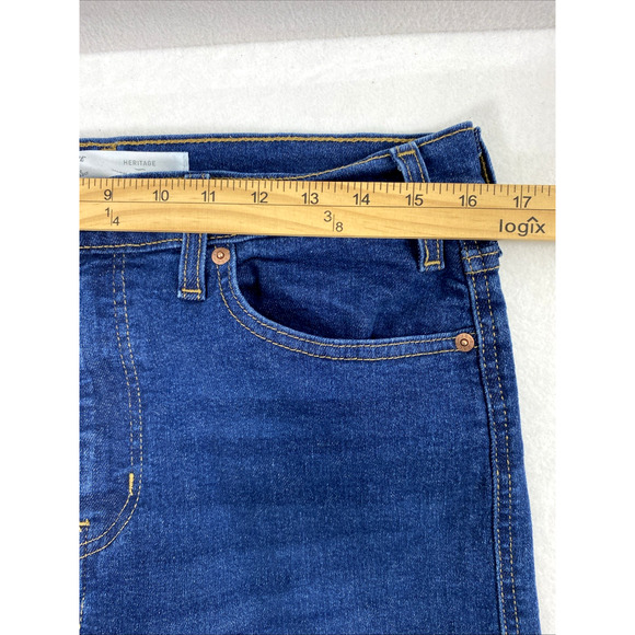 Levis Signature Jeans‎ Womens Size 12 High Rise Skinny Raw Hem Destroyed Denim - Picture 8 of 13